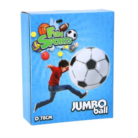 Jumbo Voetbal Opblaasbaar 78 cm Zwart/Wit