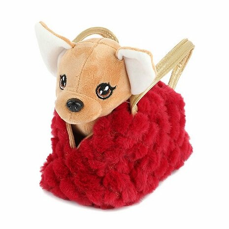 Pluchen Chihuahua Hond in Blingbling Handtas