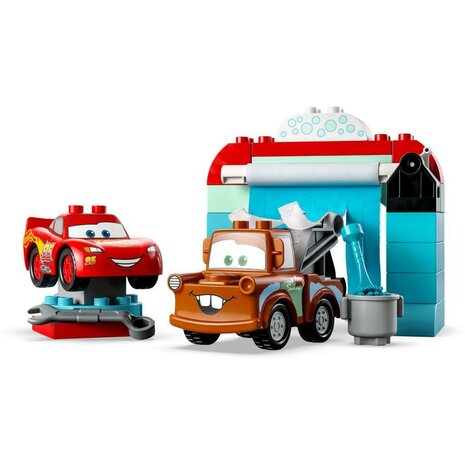 Lego Duplo 10996 Disney Cars Bliksem McQueen + Takel Wasstraat