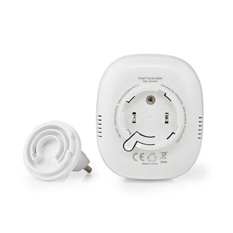 Nedis ZBDG11CWT Smartlife Gasdetector Zigbee 3.0 Netvoeding Levenscyclus Sensor: 5 Jaar En 50194-1:2009 Android™ / Ios Met Testknop 75 Db Wit