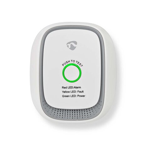 Nedis ZBDG11CWT Smartlife Gasdetector Zigbee 3.0 Netvoeding Levenscyclus Sensor: 5 Jaar En 50194-1:2009 Android™ / Ios Met Testknop 75 Db Wit