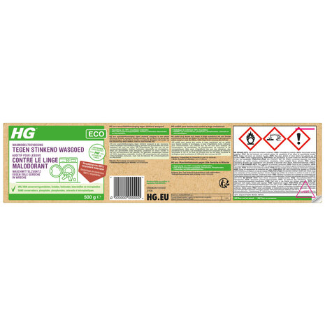 HG ECO Wasmiddeltoevoeging Tegen Stinkend Wasgoed 500 g