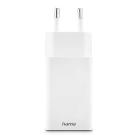 Hama Snellader 1x USB-C PD 1x USB-A QC Mini-oplader 45 W Wit