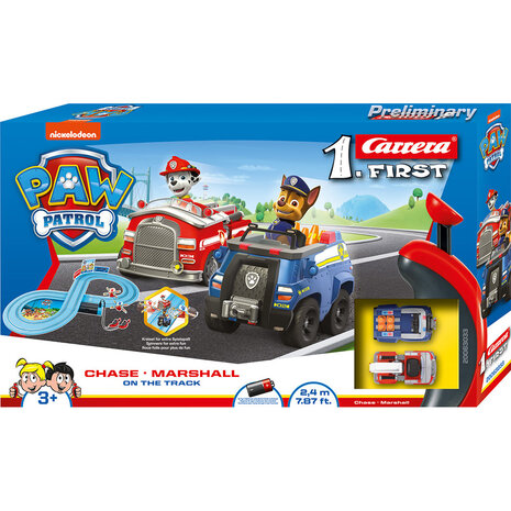 Carrera First Paw Patrol Racebaan + 2 Auto's en 2 Controllers 240 cm