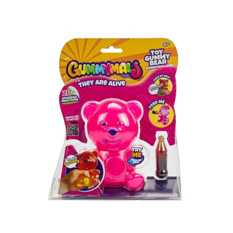 Gummymals Gummy Bear 12 cm + Licht en Geluid Roze