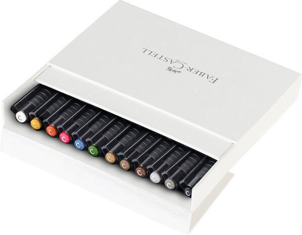 Faber Castell FC-167512 Tekenstift Faber-Castell Pitt Artist Kalligrafieset Studiobox 12 Stuks