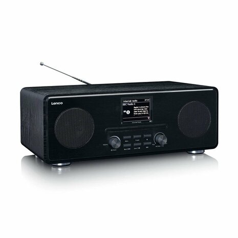 Lenco DIR-260BK DAB+ Internet Radio/CD-Speler Hout/Zwart