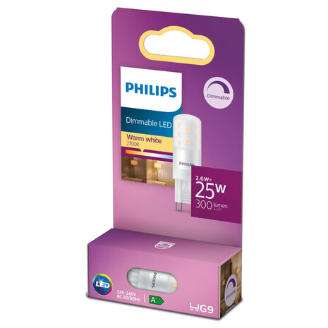 Philips Dimbare LED 25W G9 Warm Wit