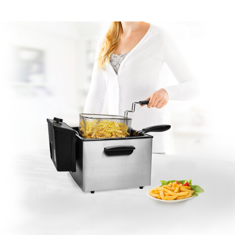 Princess 185000 Friteuse 5L 3270W Zwart/RVS