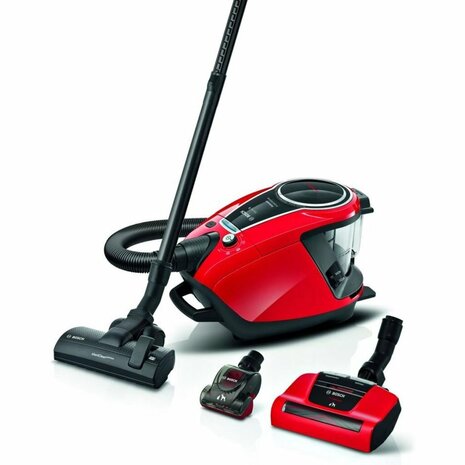 Bosch BGS7PET ProAnimal Stofzuiger Zonder Zak 700W Zwart/Rood