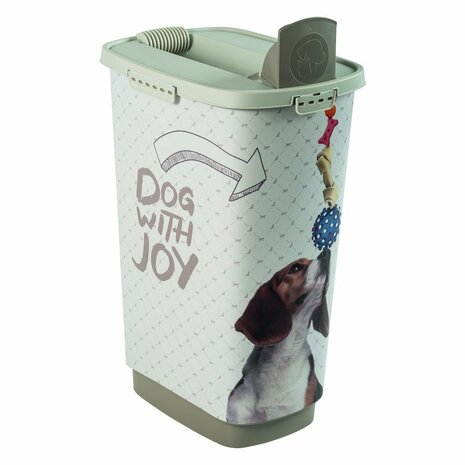 Rotho Cody Dog Pet Food Container 50L Cappuccino/Zand