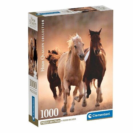 Clementoni High Quality Collection Puzzel Paarden 1000 Stukjes