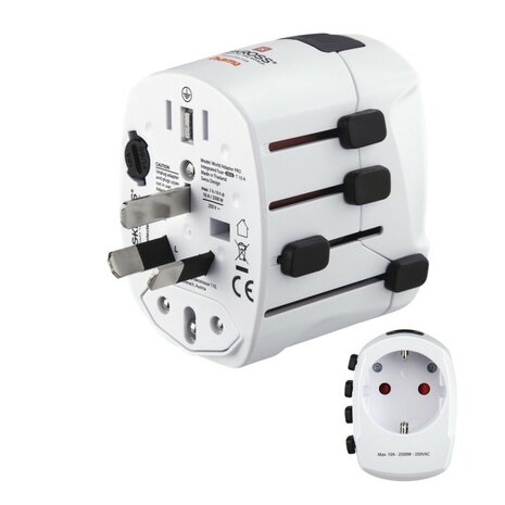 Hama Wereldreisadapter World Travel Pro 3-polig