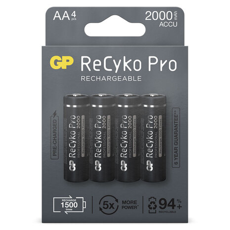 GP Recyko Gp Oplaadbaar Batterij Pro Aa A4 2000mah