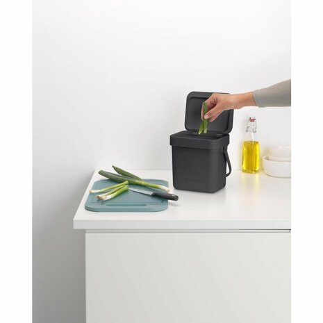 Brabantia Sort & Go Afvalbakje 3L Grijs