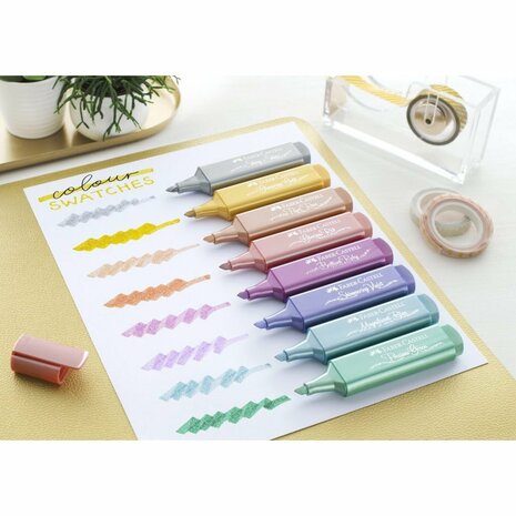 Faber Castell FC-254603 Tekstmarkers Deskset 4xNeon/4xPastel/8xMetallic