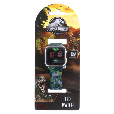 Jurassic World LED Horloge Groen