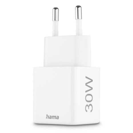 Hama Snellader 1x USB-C PD 1x USB-A QC Mini-oplader 30 W Wit