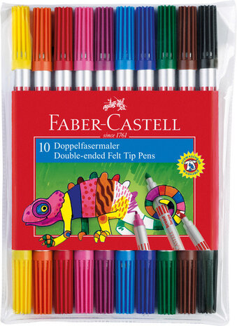 Faber Castell FC-151110 Viltstiften Duo Etui Met 10 Stuks