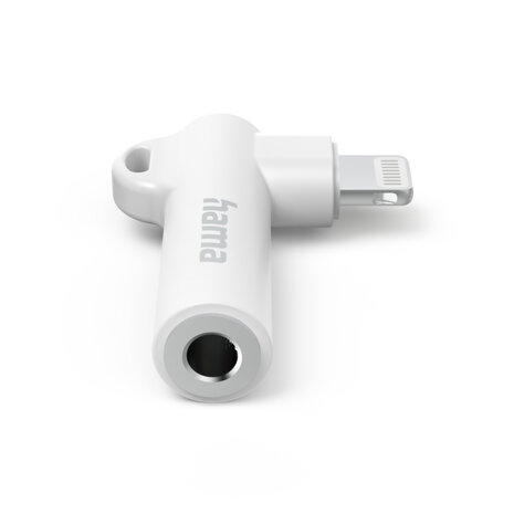 Hama Aux-Adapter 90° Hoekstekker Lightning Wit