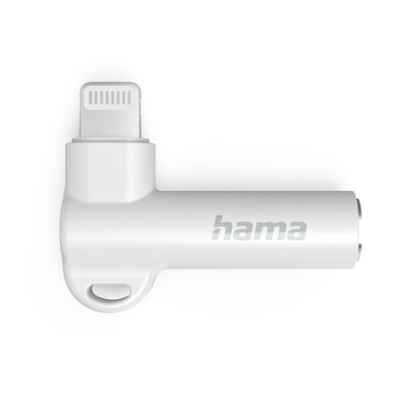 Hama Aux-Adapter 90° Hoekstekker Lightning Wit