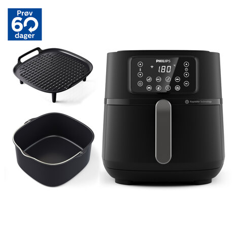 Philips HD9285/96 5000 Series Airfryer XXL 7.2L 2000W Zwart/Zilver