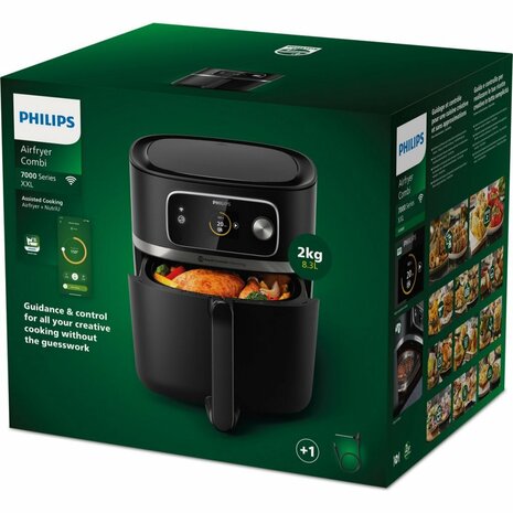 Philips HD9880/90 7000 Series Airfryer Combi Connected XXL 8.3L 2200W Zwart/RVS