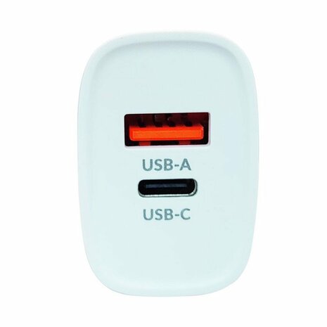 Scanpart GSM Lader USB-A en USB-C 25W Wit