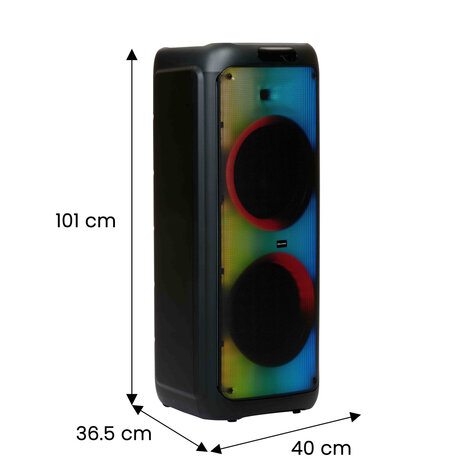 Salora PartySpeaker XXL1 Draadloze Stereoluidspreker + Licht Zwart