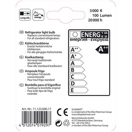 Scanpart Koelkastlamp E14 15w Led