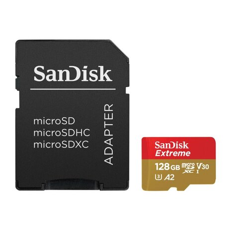 Sandisk MicroSDXC Extreme 128GB 190/90 Mb/s - A2 - V30 - S