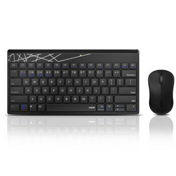 Rapoo Draadloze Combo Set Toestenbord En Muis Multi-mode 8000M Zwart QWERTY US