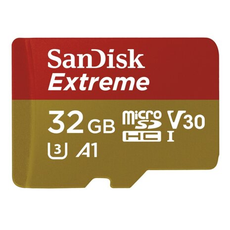 Sandisk MicroSDXC Extreme 32GB (A1/ V30/ U3/ UHS-I/ Cl.10/ R100/ W60)+Ad.Act.Cam