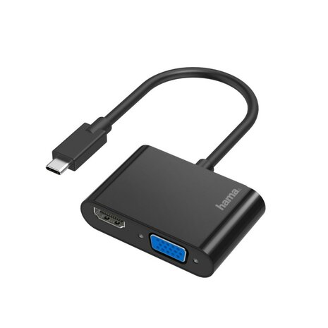 Hama Video-adapter 2in1 USB-C-stekker - VGA & HDMI™-aansluiting Ultra-HD 4K