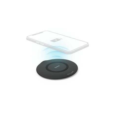 Hama Wireless Charger QI-FC15 15 W Draadloze Smartphone-oplaadpad Zwart