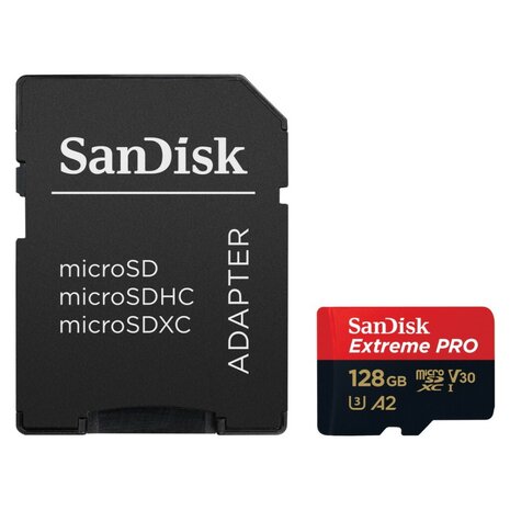 Sandisk MicroSDXC Extreme PRO 128GB 200/90 Mb/s - A2 - V30