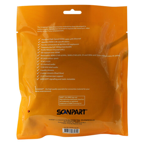 Scanpart HDMI 2.0 Kabel 3.0m