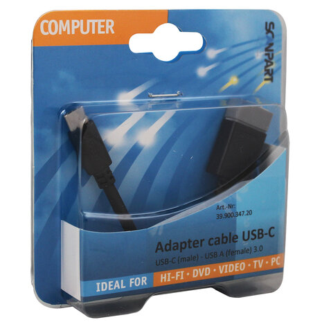 Scanpart Usb Kabel C(m) - Usb A (f) 0.15m