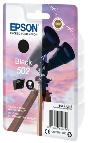 Epson T02v1 Origineel Zwart 502 4.6ml