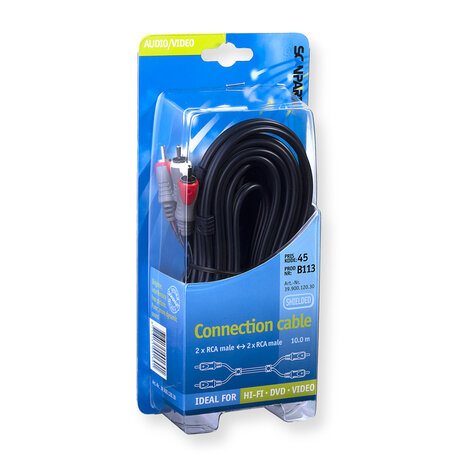 Scanpart Aansluitkabel 2tulp(m)-(m) 10.0m