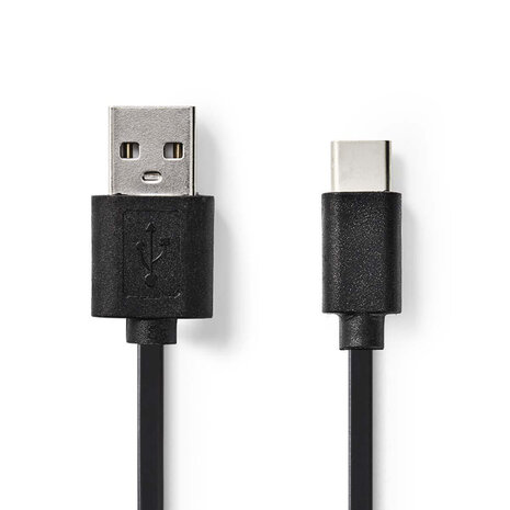 Nedis CCGP60600BK01 Usb 2.0-kabel Type-c™ Male - A Male 0,1 M Zwart