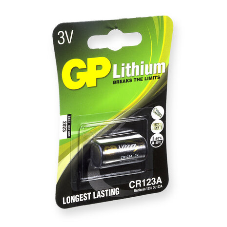 GP CR123A Fotobatterij Lithium DL123A 3V