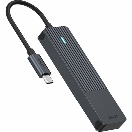 Rapoo USB-C naar USB-A Hub Zwart