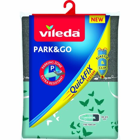 Vileda Park and Go QuickFix Strijkplankhoes Mintgroen/Grijs