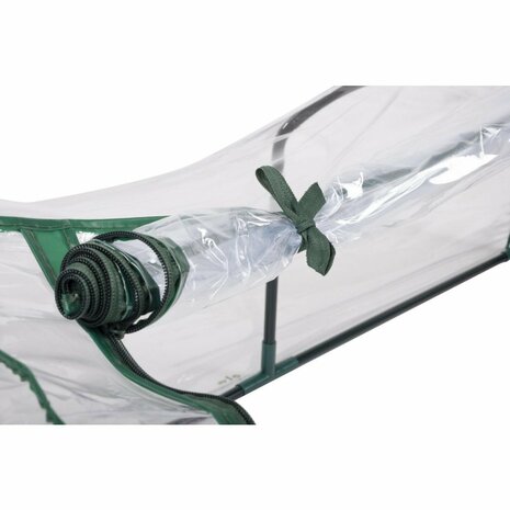 Kinzo Tunnelkas met Rits 130x60x50 cm Transparant/Groen