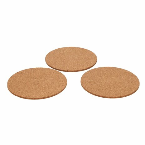 Excellent Houseware Kurken Onderzetters Rond 19.5 cm 3 Stuks