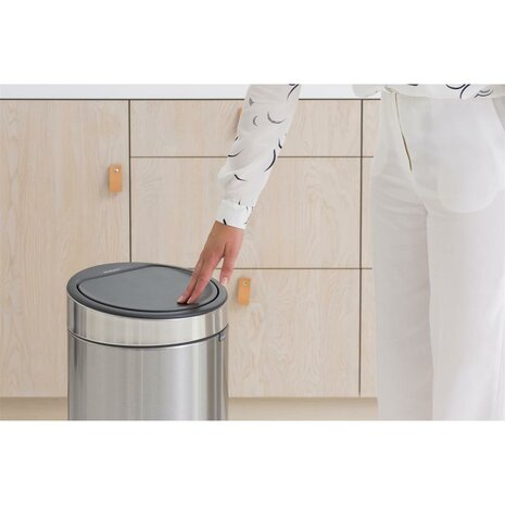 Brabantia Touch Bin Afvalemmer 30L Mat Staal