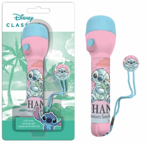 Disney Stitch Zaklamp 16 cm Blauw/Roze