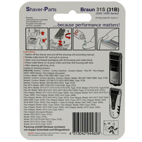 Shaver-Parts Braun Combipack Alt 31s