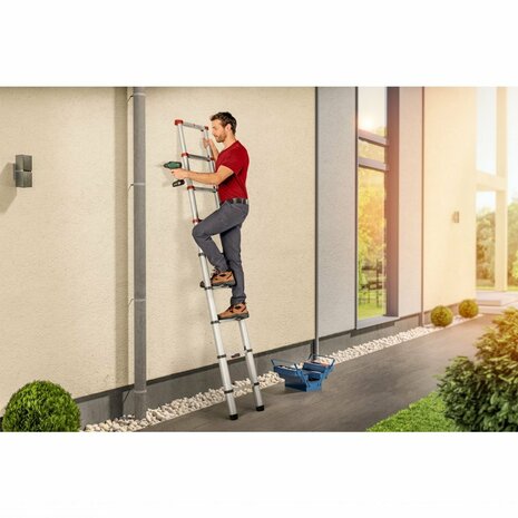 Hailo T80 Aluminium Telescoopladder 9 Treden 94-264 cm